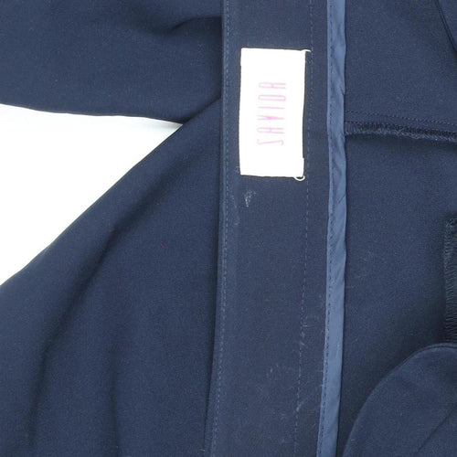 Savida Women’s Navy Blue Stretch Crepe Trousers Size 16 Regular Fit