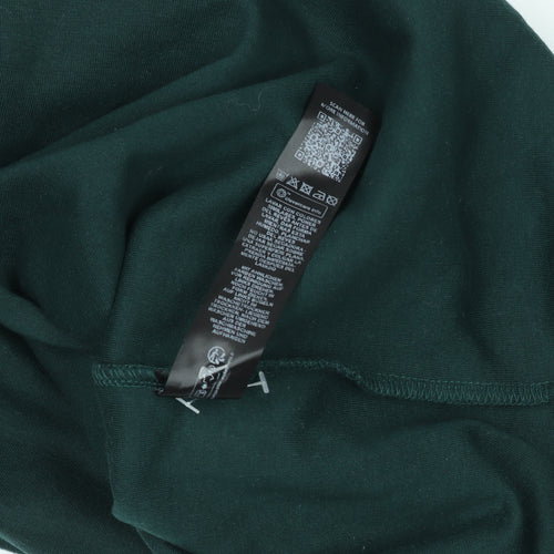 ASOS DESIGN Men's Green Henley Jumper M Long Sleeve Cotton Blend