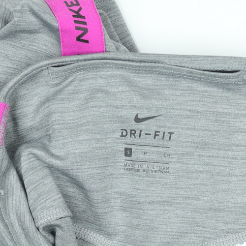 Nike Women's Grey Dri-FIT Leggings Small Slim Fit Sportswear