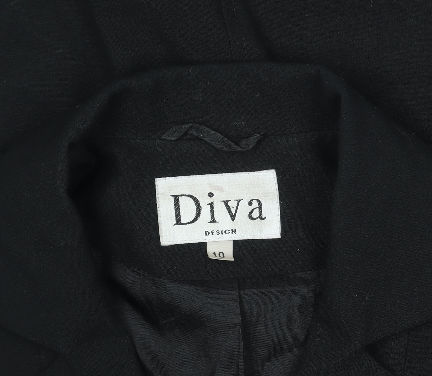 Diva Women's Black Size 10 Tailored Long Suit Jacket