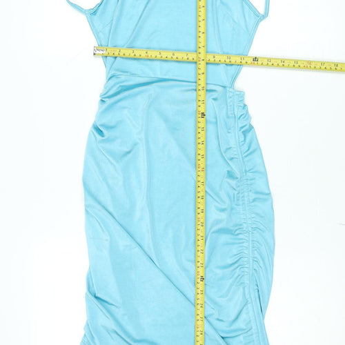 Boohoo Petite Blue Bodycon Short Dress Size 6 Women’s Summer Party