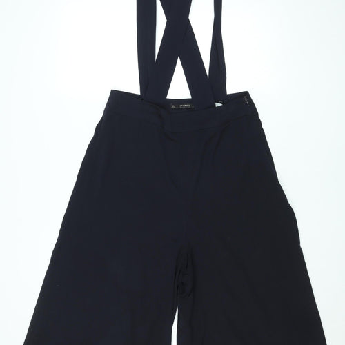 Zara Women Black Wide-Leg Sleeveless Jumpsuit Size 14