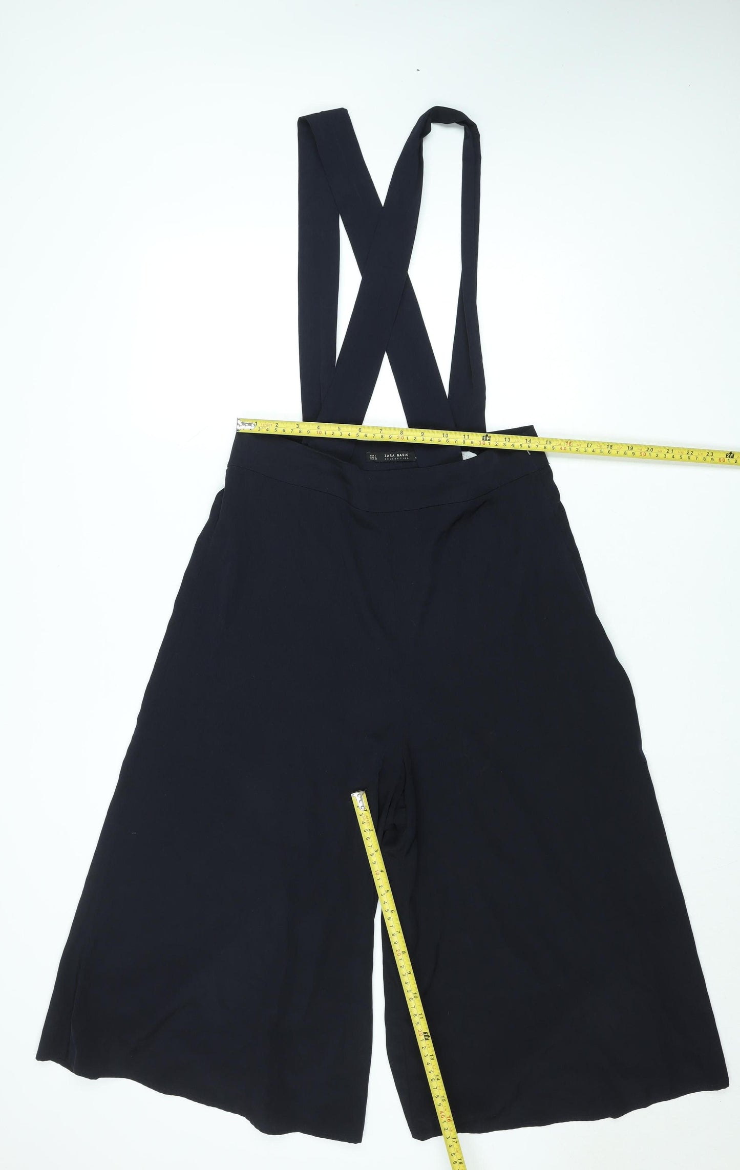 Zara Women Black Wide-Leg Sleeveless Jumpsuit Size 14