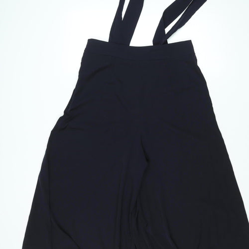 Zara Women Black Wide-Leg Sleeveless Jumpsuit Size 14