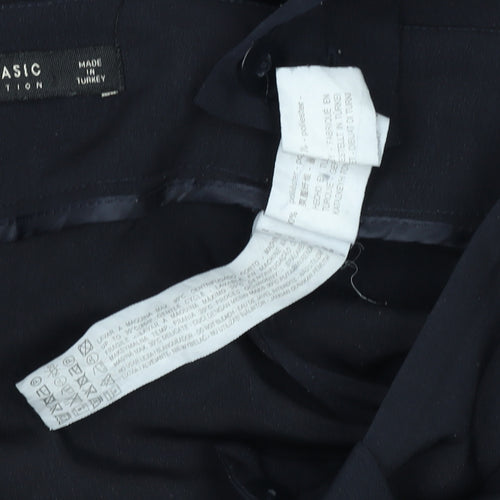 Zara Women Black Wide-Leg Sleeveless Jumpsuit Size 14