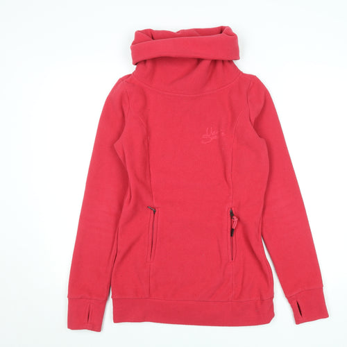Urban Surface Women's Red XS Fleece Pullover Sweatshirt with Pockets