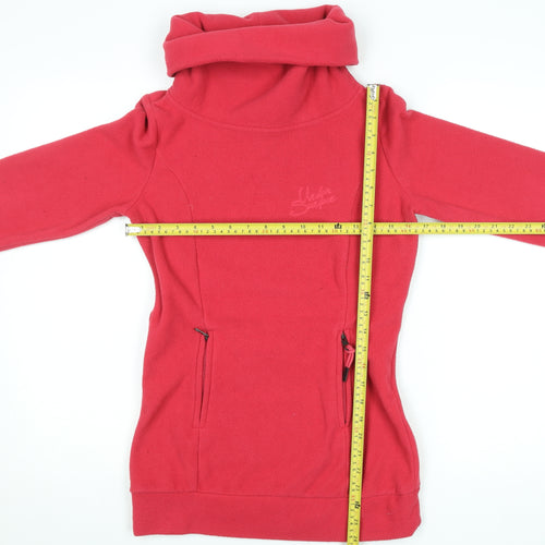 Urban Surface Women's Red XS Fleece Pullover Sweatshirt with Pockets