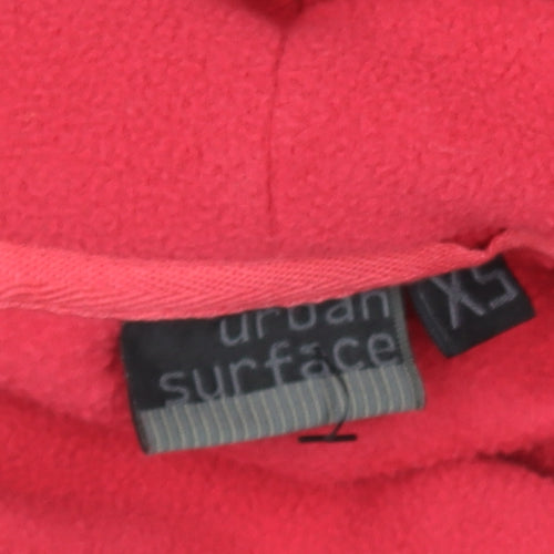 Urban Surface Women's Red XS Fleece Pullover Sweatshirt with Pockets