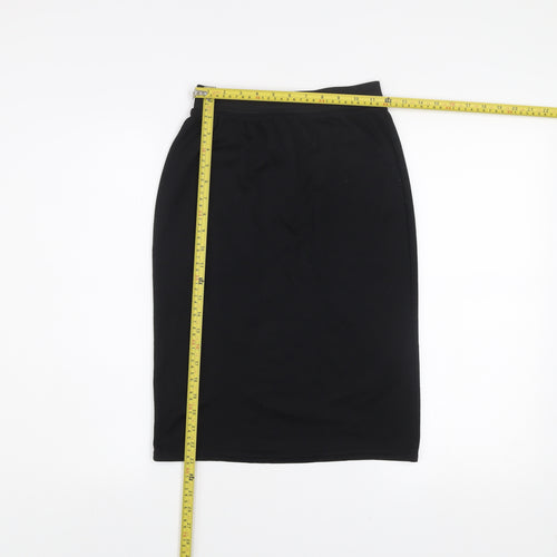 InStyle Women's Black Knee Length Stretch Pencil Skirt M