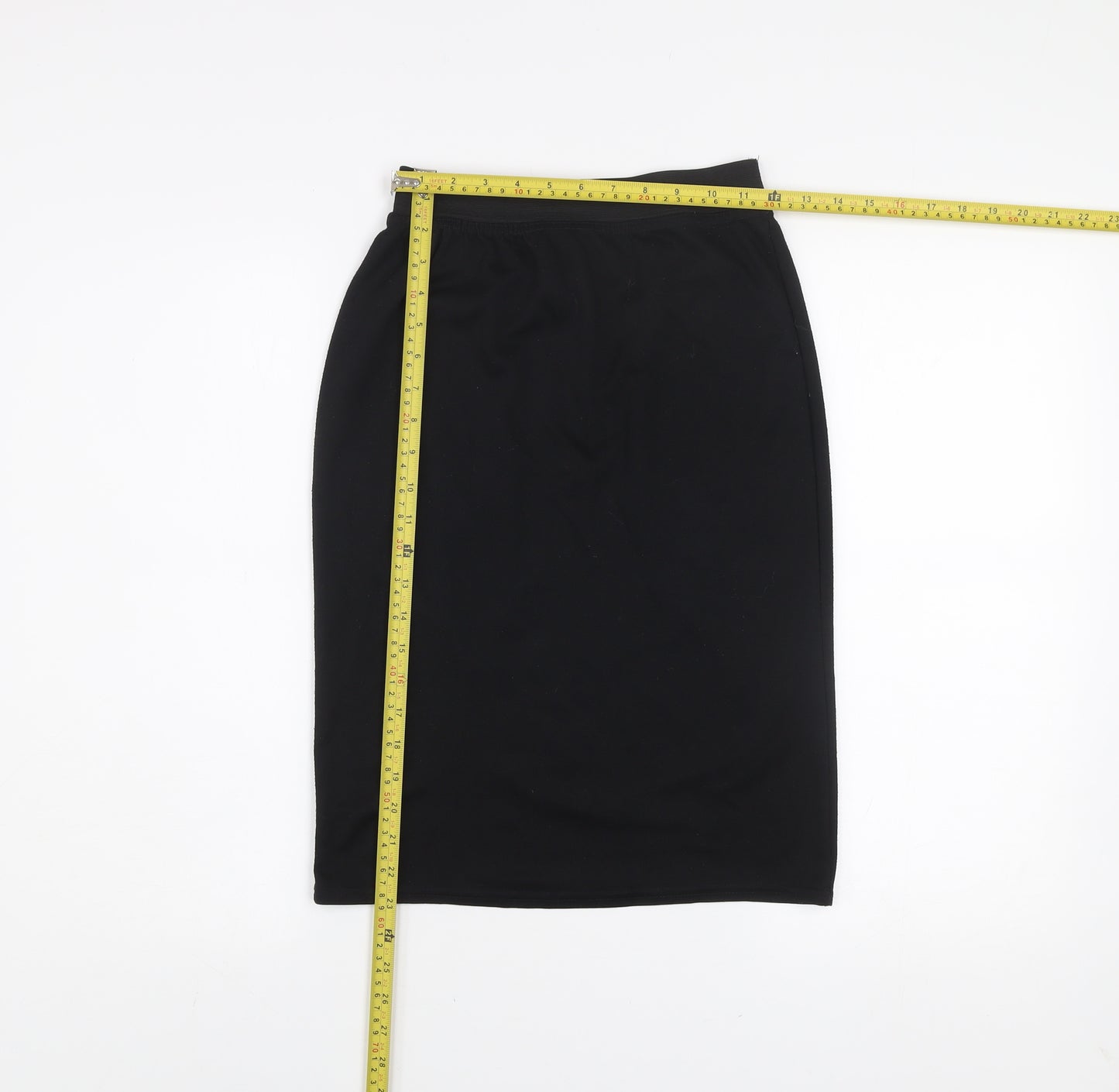 InStyle Women's Black Knee Length Stretch Pencil Skirt M