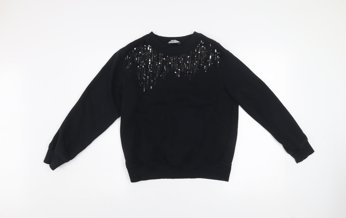Marks and Spencer Womens Black Sequin Pullover Sweatshirt Size 8