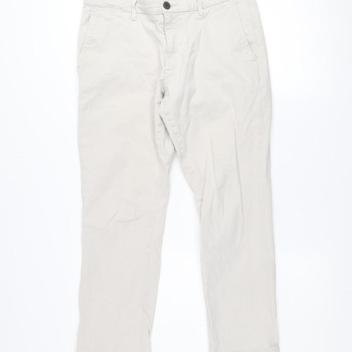Goodthreads Men’s Beige Chino Trousers 31W x 28L Slim Fit Cotton Blend