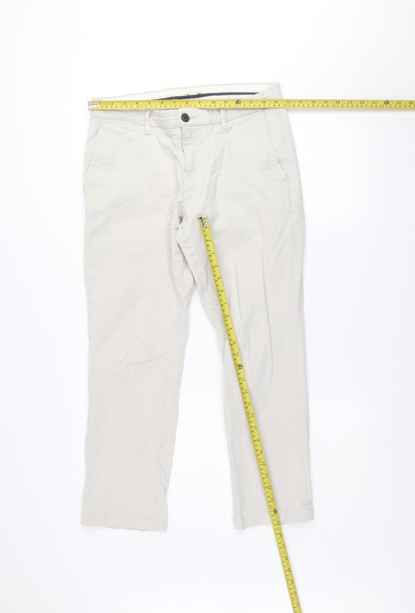 Goodthreads Men’s Beige Chino Trousers 31W x 28L Slim Fit Cotton Blend