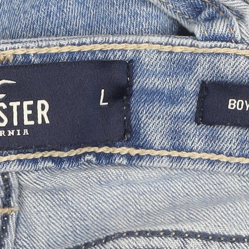 Hollister Women’s Light Blue Denim Boyfriend Dungaree L Relaxed Fit