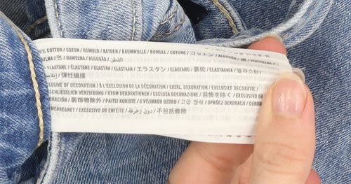 Hollister Women’s Light Blue Denim Boyfriend Dungaree L Relaxed Fit