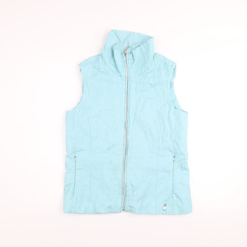 Augusta Womens Blue Size 12 Zip Front Sleeveless Waistcoat