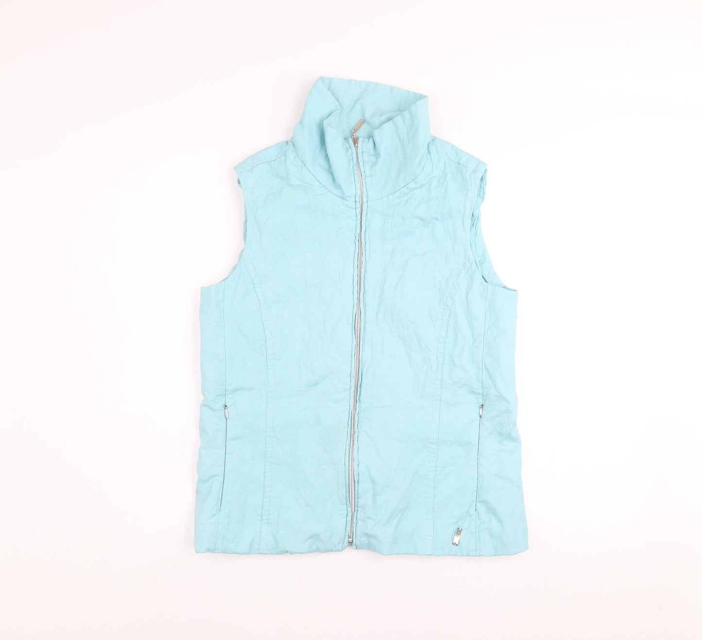 Augusta Womens Blue Size 12 Zip Front Sleeveless Waistcoat