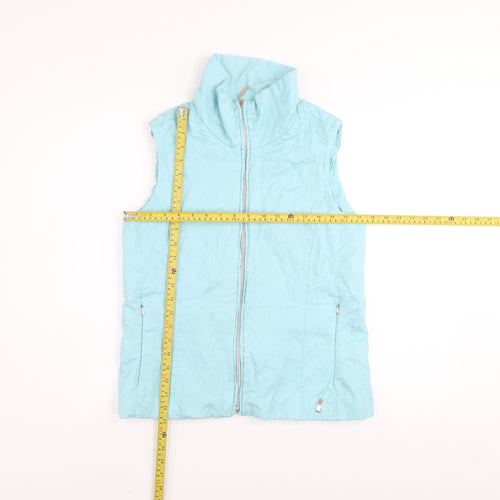 Augusta Womens Blue Size 12 Zip Front Sleeveless Waistcoat