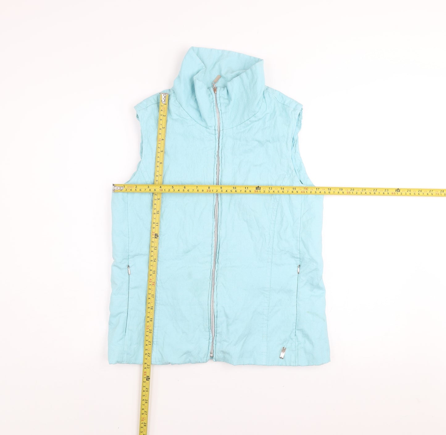 Augusta Womens Blue Size 12 Zip Front Sleeveless Waistcoat