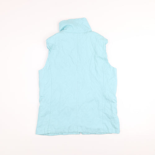 Augusta Womens Blue Size 12 Zip Front Sleeveless Waistcoat