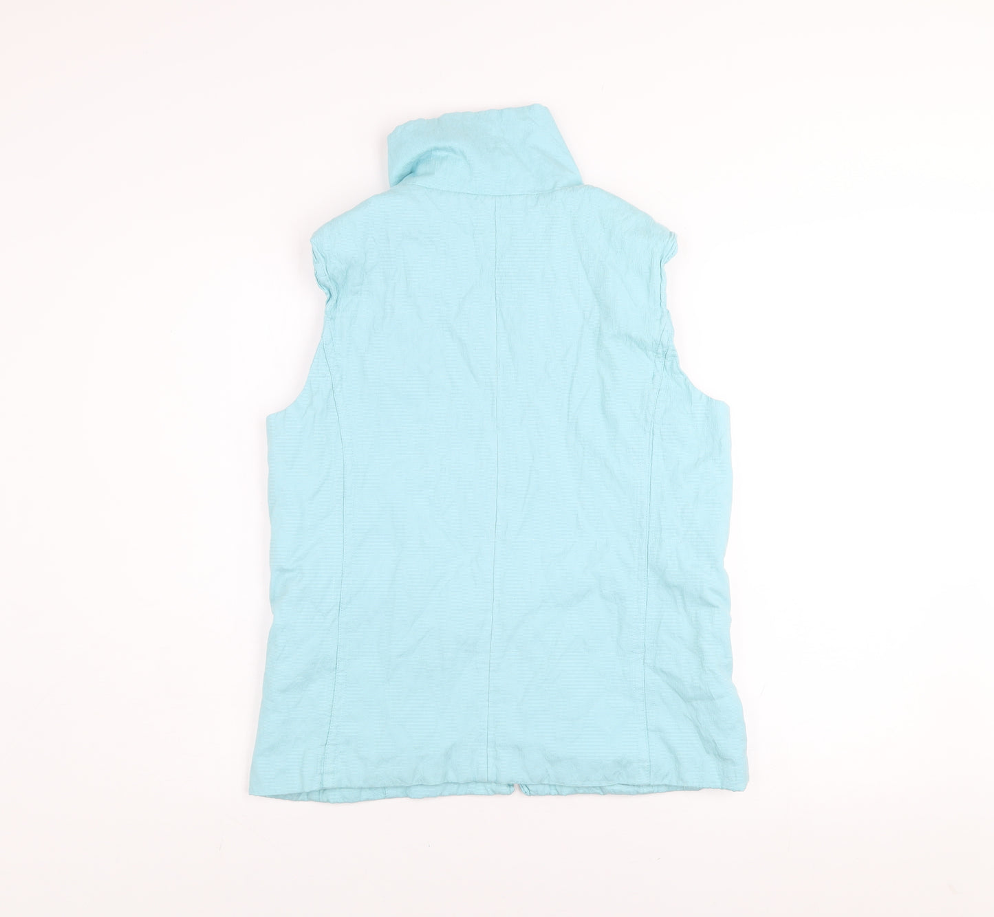 Augusta Womens Blue Size 12 Zip Front Sleeveless Waistcoat