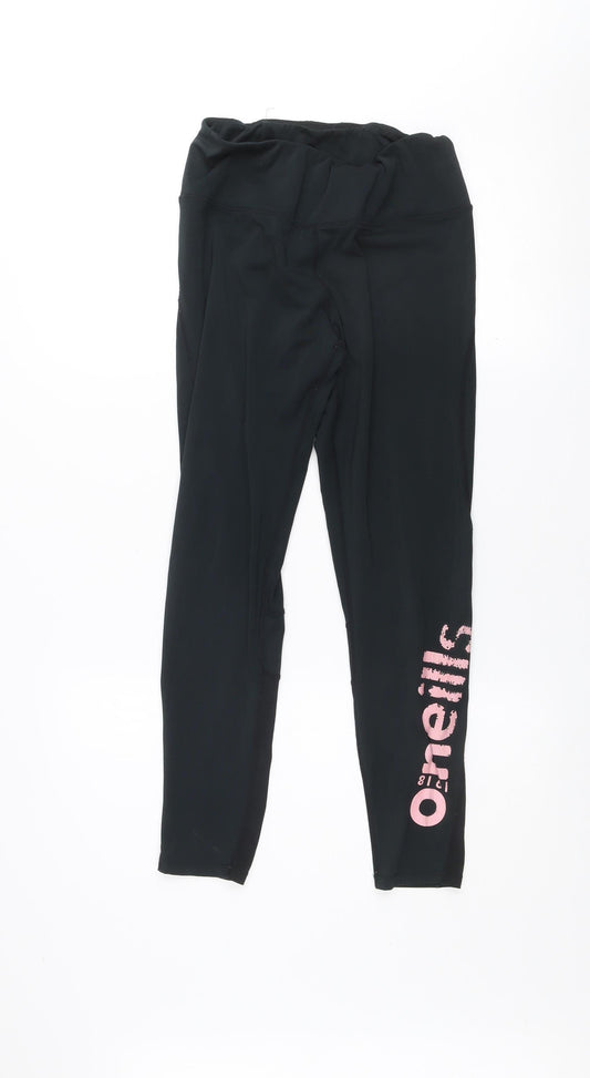 O'Neills Womens Black Size 12 Activewear Leggings Stretch Slim Fit