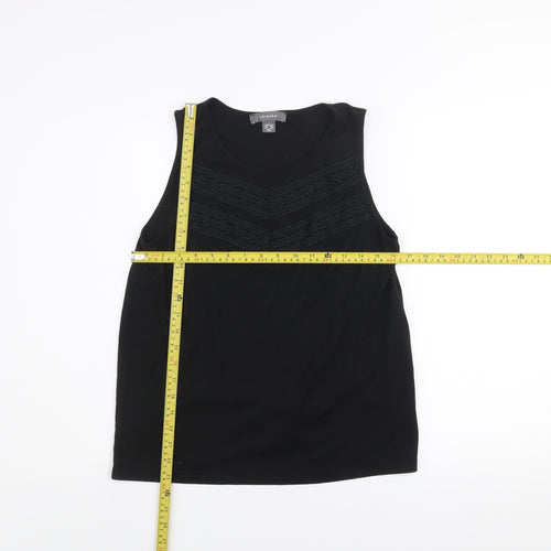 Primark Women’s Black Sleeveless Tank Top S Scoop Neck Lightweight