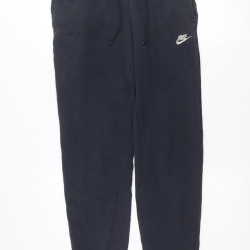 Nike Men's Black Jogger Sweatpants Small Fleece Drawstring Trousers