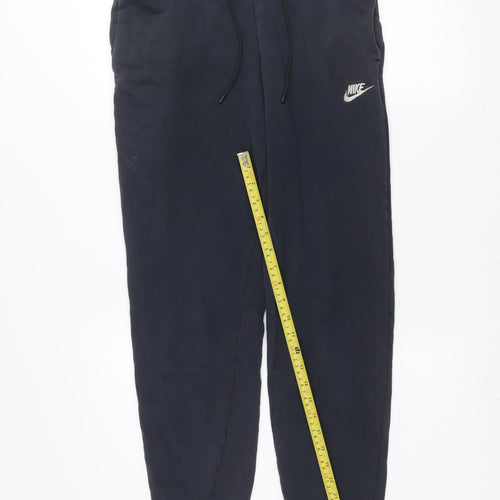 Nike Men's Black Jogger Sweatpants Small Fleece Drawstring Trousers