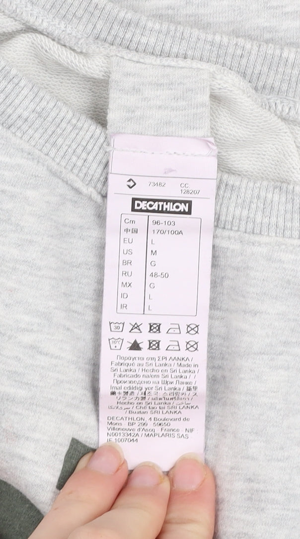 Decathlon Womens Grey Enjoy Life Pullover Sweatshirt Size 14
