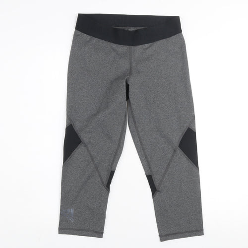 Adidas Women's Grey Techfit Capri Leggings Medium Compression Activewear