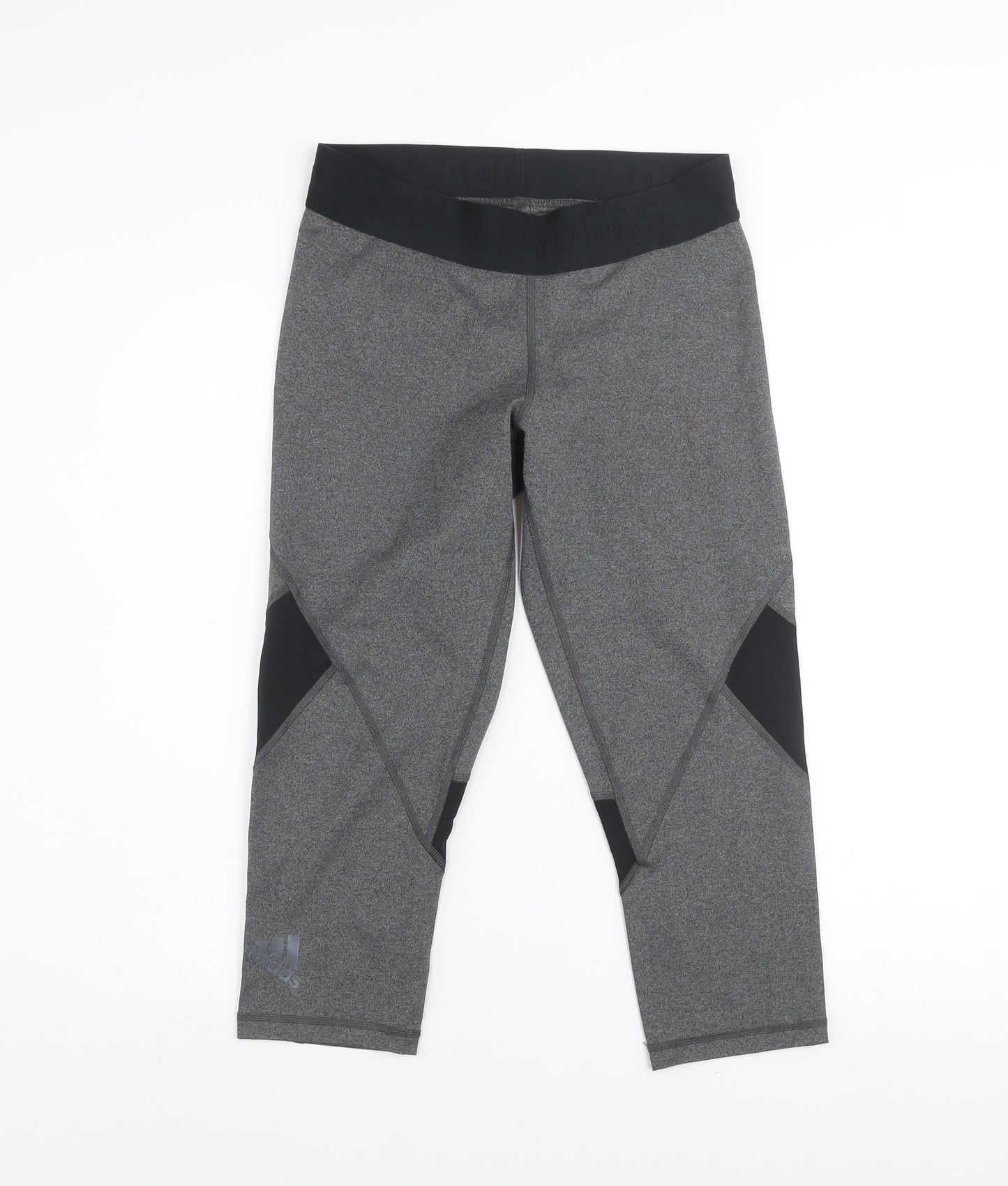 Adidas Women's Grey Techfit Capri Leggings Medium Compression Activewear