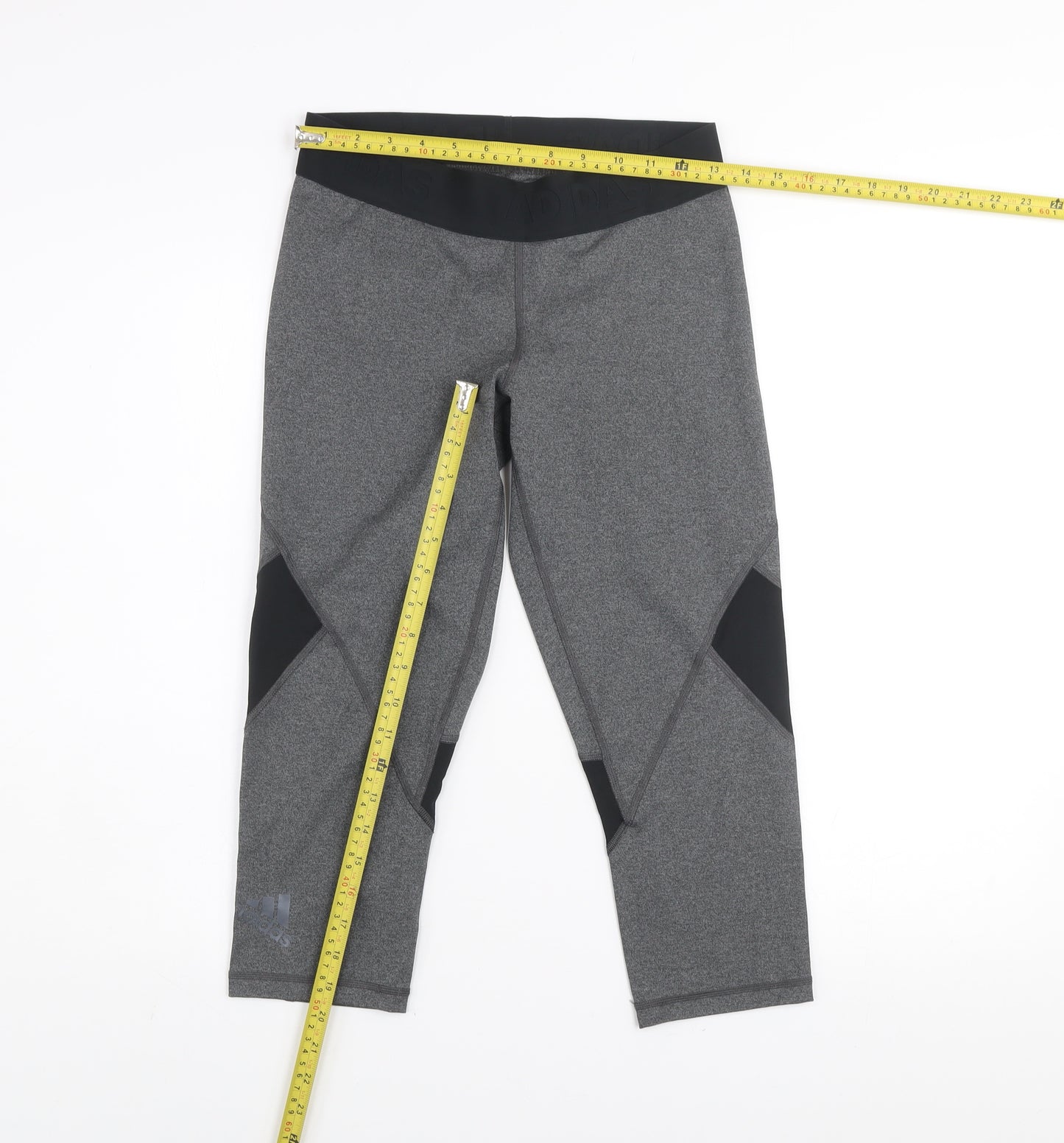 Adidas Women's Grey Techfit Capri Leggings Medium Compression Activewear