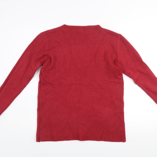 Tricotonik Women’s Red Crew Neck Long Sleeve Cashmere Blend Jumper M