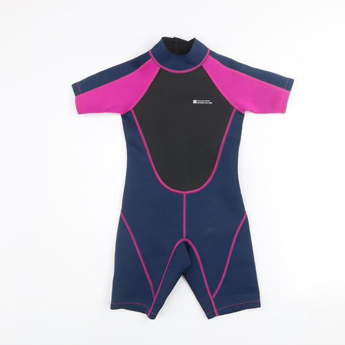 Mountain Warehouse Girls Blue 7-8 Years Short Sleeve Wetsuit