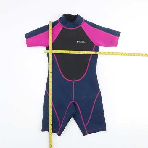 Mountain Warehouse Girls Blue 7-8 Years Short Sleeve Wetsuit