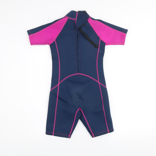 Mountain Warehouse Girls Blue 7-8 Years Short Sleeve Wetsuit