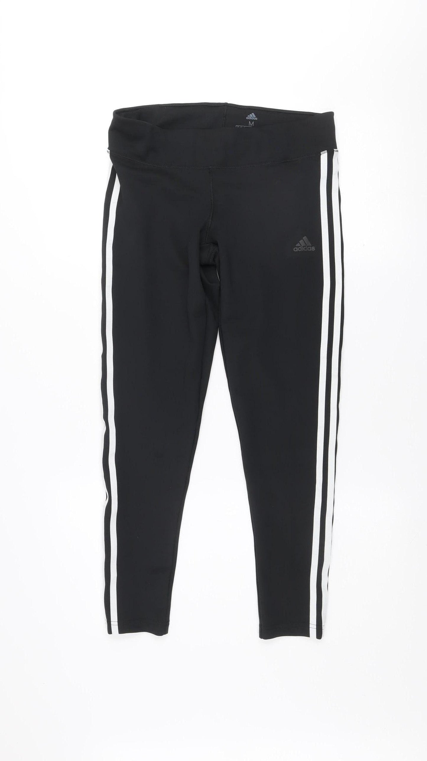 Adidas Women Black Climalite Leggings Size M 12-14 Sports Gym Trousers