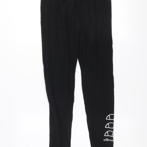Ellesse Women's Black Cotton Stretch Ankle Leggings Size 12