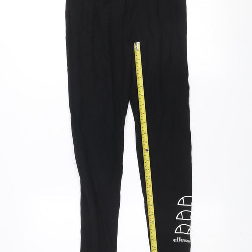 Ellesse Women's Black Cotton Stretch Ankle Leggings Size 12