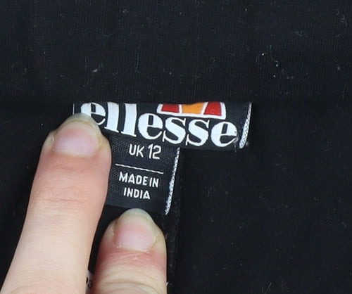 Ellesse Women's Black Cotton Stretch Ankle Leggings Size 12