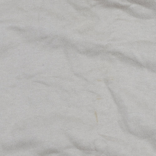 Pinstripe Men's Beige Cotton Embroidered Retro Sweatshirt One Size