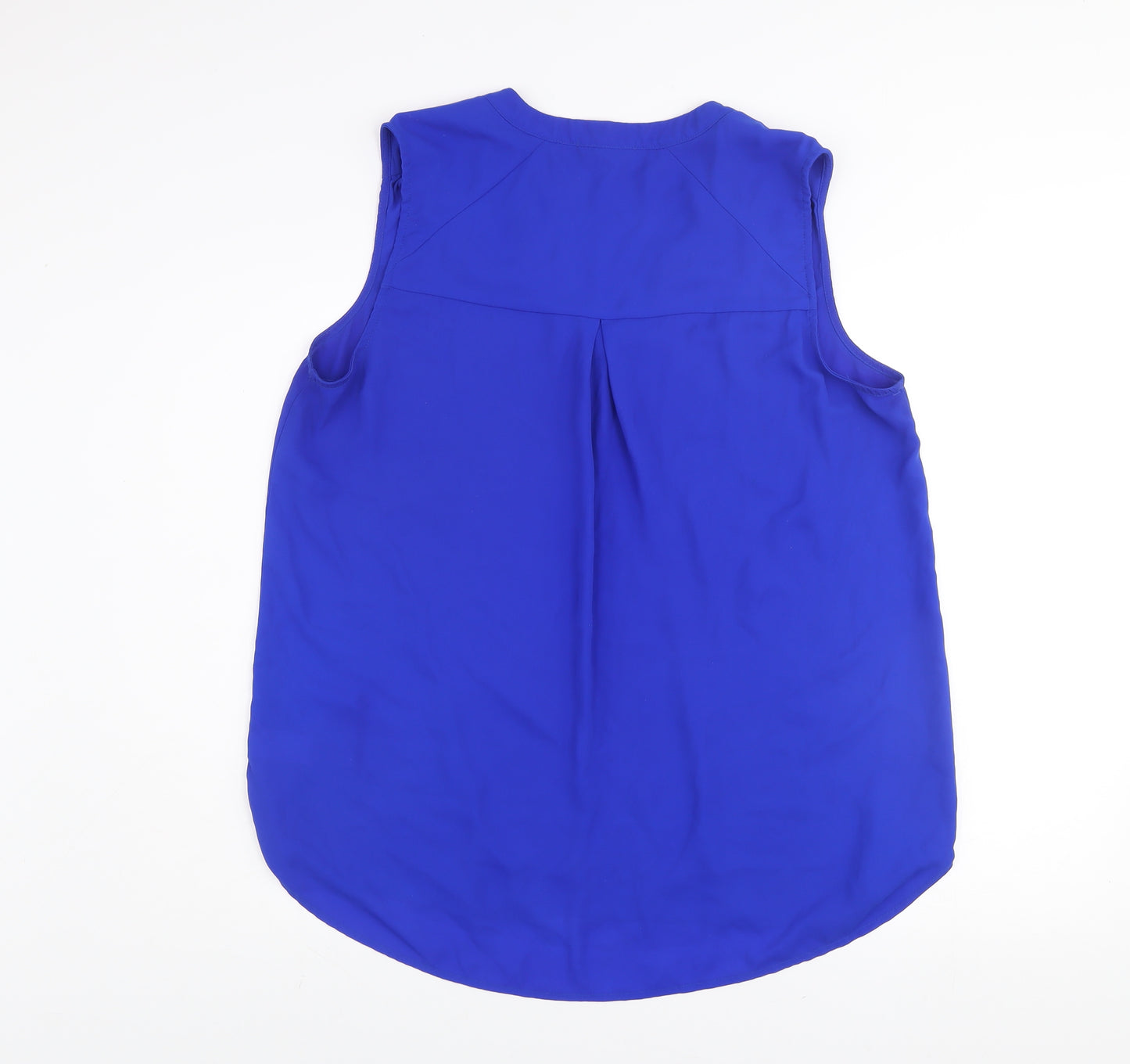 Pleione Women's Blue Sleeveless V-Neck Blouse Top XL