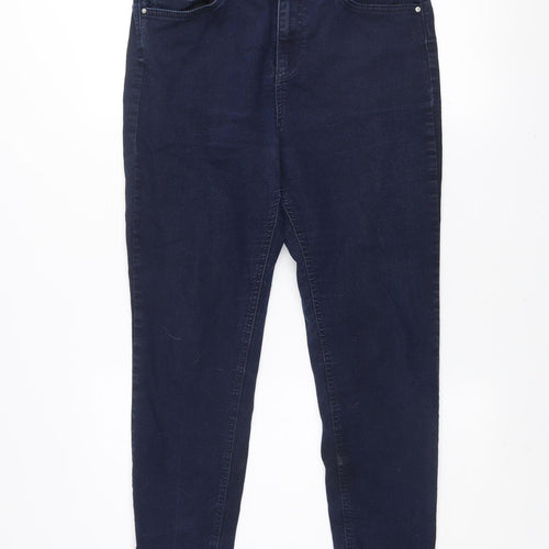 Savida Women Blue Skinny Mid Rise Stretch Jeans Size 14