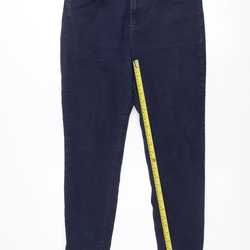 Savida Women Blue Skinny Mid Rise Stretch Jeans Size 14