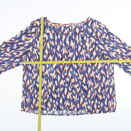 Street One Women's Multicoloured Geometric 3/4 Sleeve Tunic Blouse Size 16