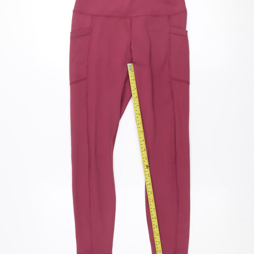 90 Degree by Reflex Womens Pink M High Waist Yoga Leggings