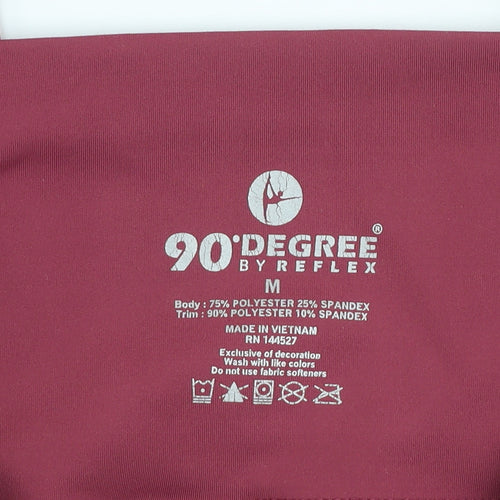 90 Degree by Reflex Womens Pink M High Waist Yoga Leggings