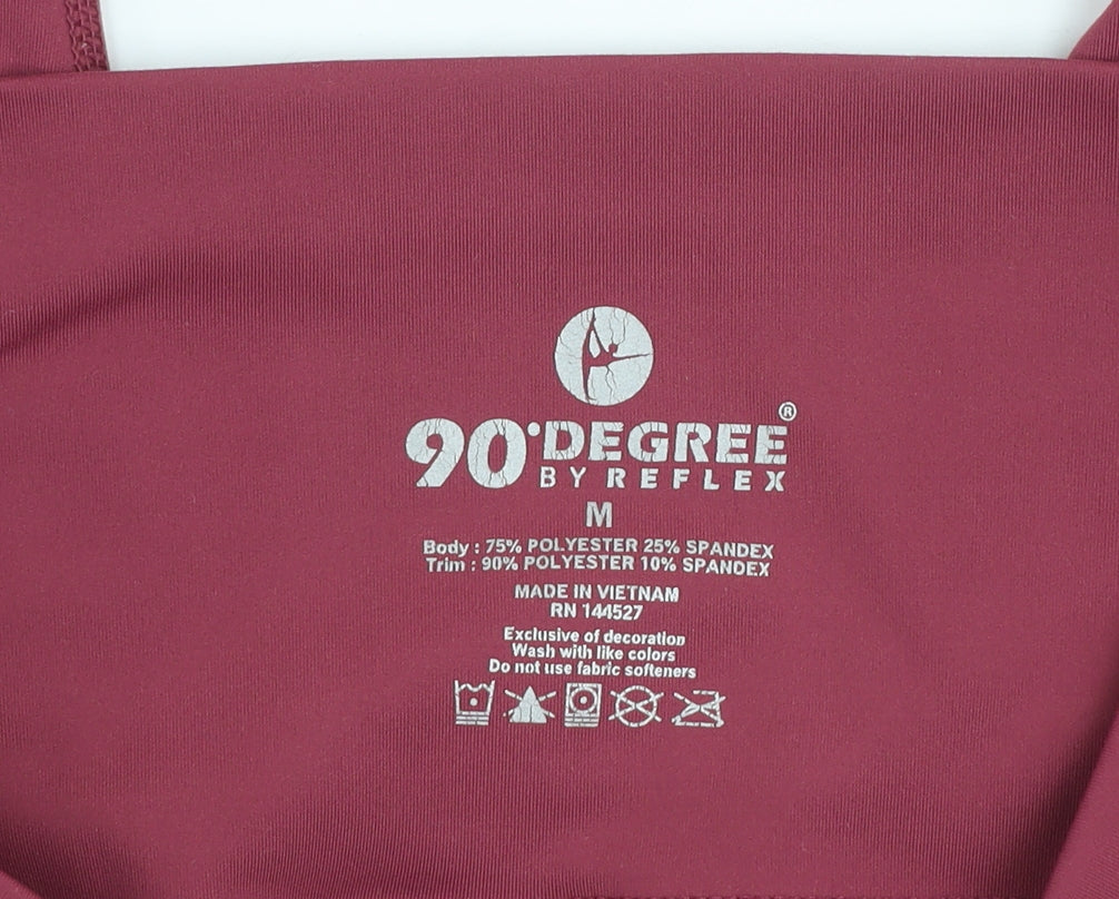 90 Degree by Reflex Womens Pink M High Waist Yoga Leggings