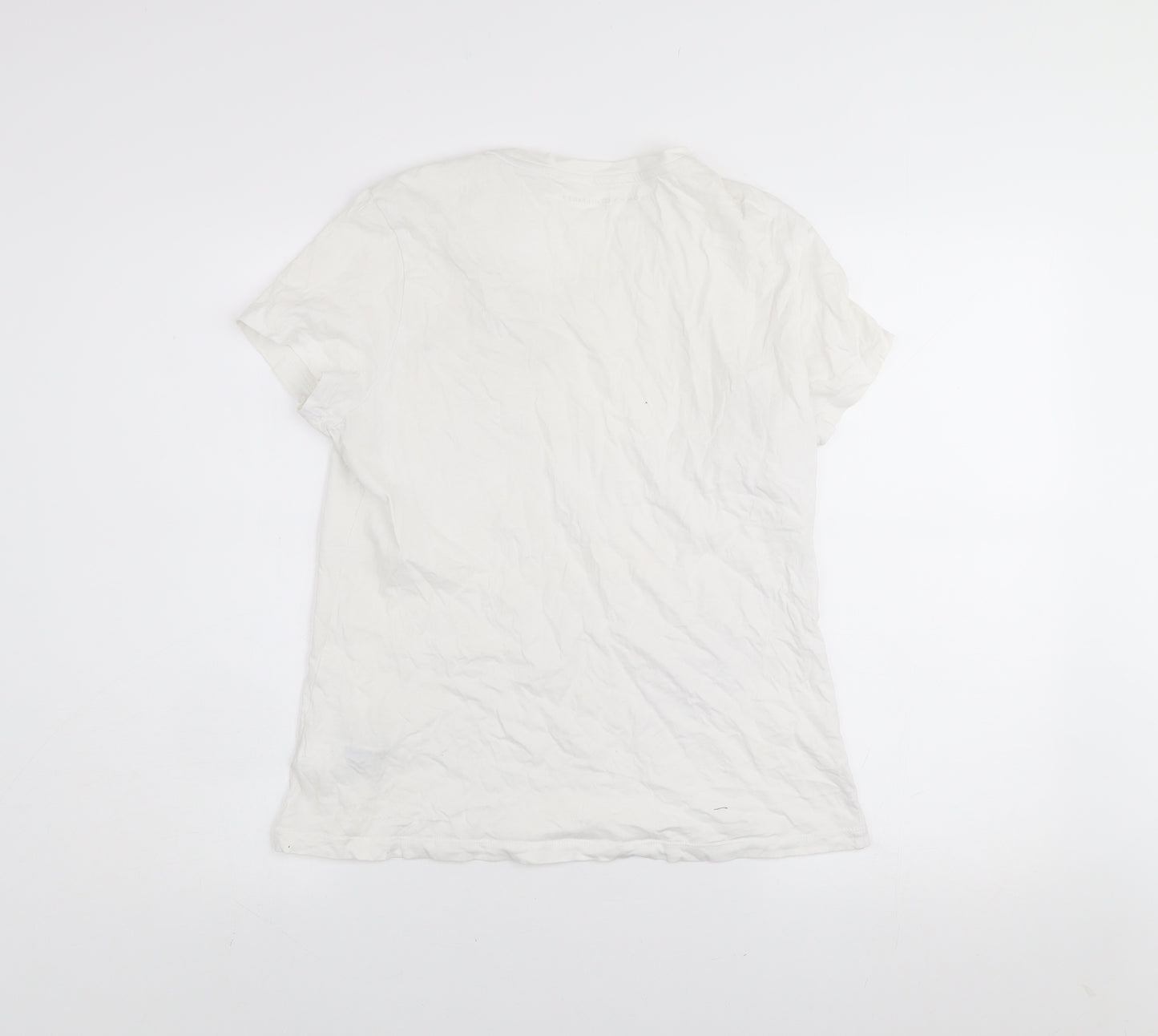 Tommy Hilfiger Men's White V-Neck Cotton T-Shirt Size L